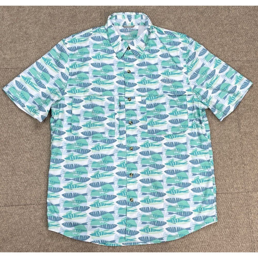L.L. Bean Men's Tropicwear UVP 50+ Protection Short Sleeve Shirt‎ Size M/Reg